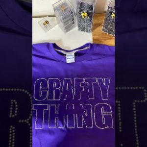 Crafty ‘lil Thing Hotfix Rhinestones | Bling Shirt @The Baby's Booty #blingshirt #rhinestones