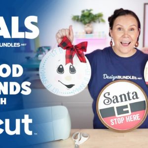 3 Christmas Wood Rounds with Cricut! | Dollar Deals Saturday