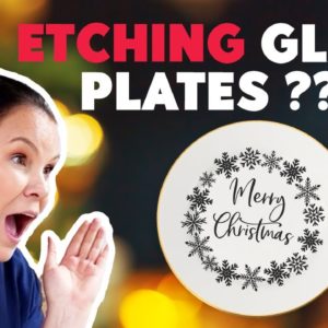 😱 Etching Glass Plates - DIY Christmas Decorations 2022