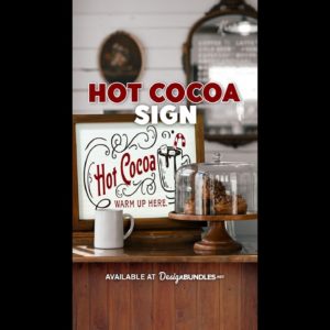 DIY Christmas Signs - Hot Cocoa Sign