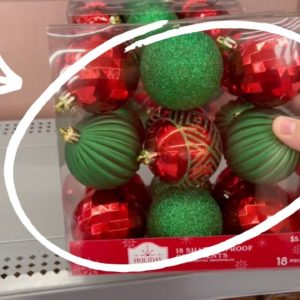 Grab a pack of Walmart ornaments for this stunning Christmas idea!