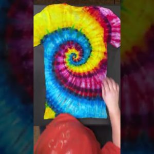 Primary Colors Spiral Tie Dye T-Shirt #shorts