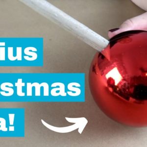 Stick a pole through an ornament for this genius Christmas idea!