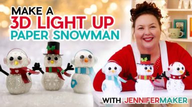 3D Light Up Snowman for Christmas, Valentine's Day, or Winter!