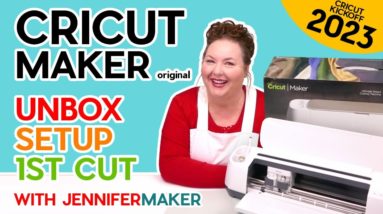 Cricut Maker for Beginners: Unbox, Setup, & First Cut! (CRICUT KICKOFF Day #1)