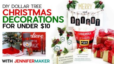 DIY Christmas Decorations For Under $10 From Dollar Tree!