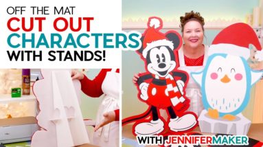 DIY Cut Out Characters - Make HUGE Larger Than Mat Projects with Stands!