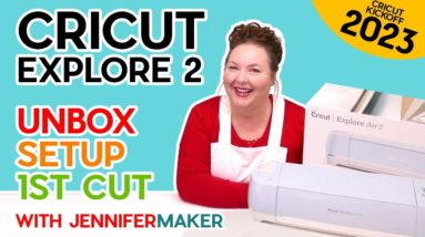 Cricut Explore Air 2 for Beginners: Unbox, Setup, & First Cut! (CRICUT KICKOFF Day #1)