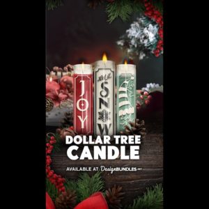 🕯️ Christmas Candles with Cricut