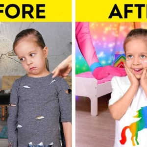 INCREDIBLE KID’S ROOM MAKEOVER || Awesome Rainbow Ideas