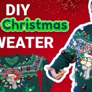 Make Your Own Ugly Christmas Sweater with Appliqué Embroidery