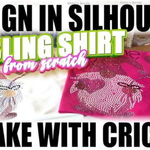 HOW TO MAKE A BLING SHIRT WITH CRICUT | DESIGN IN SILHOUETTE STUDIO | HOTFIX RHINESTONES | ETSY SHOP