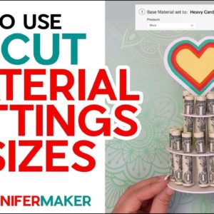 Cricut for Beginners: Material Settings & Sizes | Prep the Money Cake!