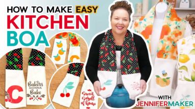 EASY Kitchen Boa Tutorial - No Pattern Needed - Quick DIY Gift Idea!