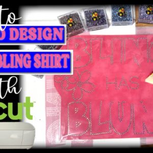 HOW TO MAKE A BLING SHIRT WITH CRICUT | UPLOAD & CUT  RHINESTONES FILE IN DESIGN SPACE | HOTFIX