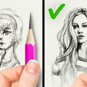 GENIUS DRAWING HACKS AND EASY ART IDEAS FOR BEGINNERS