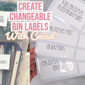 HOW TO MAKE CHANGEABLE LABELS WITH THE CRICUT FOR STORAGE BINS | DRAW FEATURE