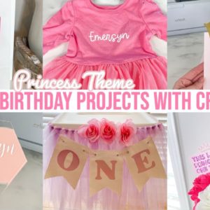 CRICUT CRAFT IDEAS FOR 1ST BIRTHDAY | PHOTO & HIGH CHAIR BANNER, ACRYLIC CAKE SIGN, & MORE!