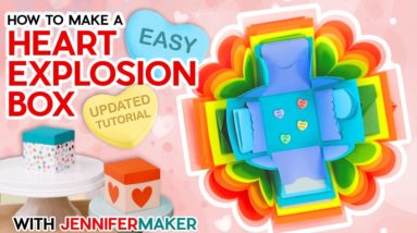 How to Make an Explosion Box ❤️ DIY Valentine's Day Explosion Box ❤️ UPDATED Cricut Tutorial