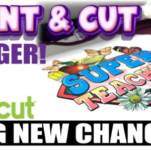 NEW! CRICUT PRINT THEN CUT | DESIGN SPACE | PRINT AND CUT LARGER | SUBLIMATION HACK ON CLEAR HTV