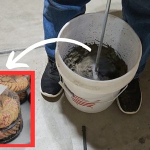 Pour concrete into a cookie lid - this is BRILLIANT!