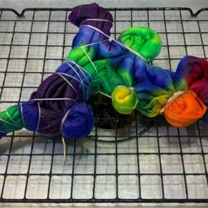 Tie Dye Pattern #522 - Rainbow Hearts Tie Dye Tapestry (HWI Tie Dye)