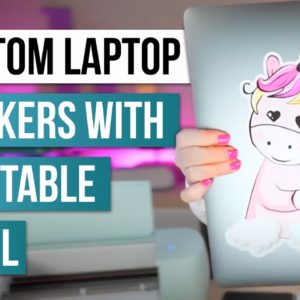 🤩 How to Print on Vinyl - Making Custom Laptop Stickers with Cricut