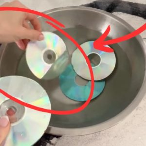 Dip an old CD in water (BRILLIANT!)