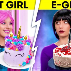 Incredible Birthday Recipes For Sisters || E-Girl VS Soft Girl Birthday Party