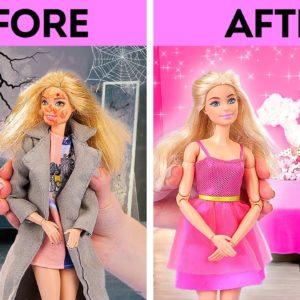 GORGEOUS DOLL MAKEOVER || DIY Dollhouse Ideas