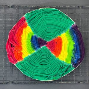 Tie Dye Pattern #531 - St. Patrick's Day Split Rainbow Spiral (Liquid Dye)