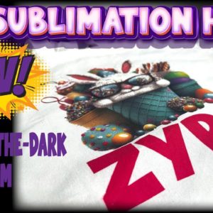 LATEST SUBLIMATION HACK | PRINT ON 100% COTTON WITH DTF GLOW-IN-THE DARK FILM & ADHESIVE POWDER