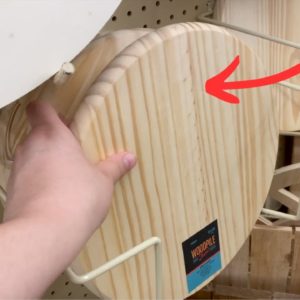 Buy a wood round at Hobby Lobby for this GENIUS idea!