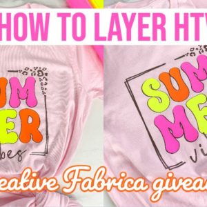 HOW TO LAYER IRON ON/HEAT TRANSFER VINYL ON A SHIRT USING CRICUT +@creativefabrica GIVEAWAY