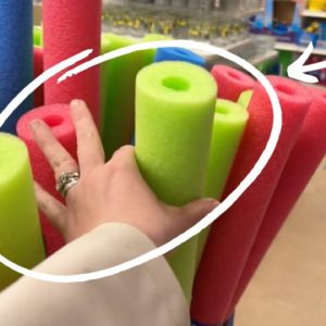 Grab a green Dollar store pool noodle for this CRAZY cool idea!