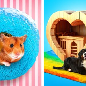 MINI CRAFTS vs GIANT CRAFTS for PETS || DIY House Crafts You Can Easily Make