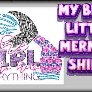 Craft-Tea Talk | MAKING A BLING SHIRT FOR THE LITTLE MERMAID MOVIE WITH HOTFIX  RHINESTONES