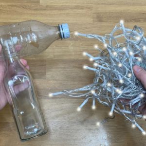 Light up a Dollar Store bottle (this is MAGICAL!)