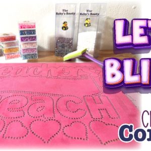 Crafts & Convos| Testing new bling template | Making a hotfix rhinestone teacher shirt!