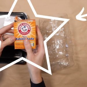 Pour baking soda into paint (9 BRILLIANT hacks to fake high end looks!)