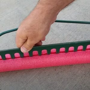 Stick a rake into a pool noodle for this BRILLIANT outdoor hack!