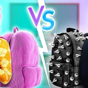 Goth vs Rainbow 🌈 School Hacks. Smart Parenting Crafts and Hacks