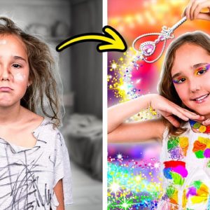 Magic Rainbow Makeover for the Girl 😍 Incredible Beauty hacks