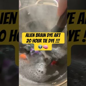 Incredible Dye Art Piece || Alien Brain || (Tie Dye) #shorts