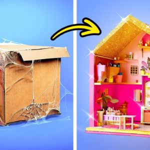 How To Build Cutest Dollhouse with Rainbow Mini-Crafts ❤️ DIY Miniature House For Doll