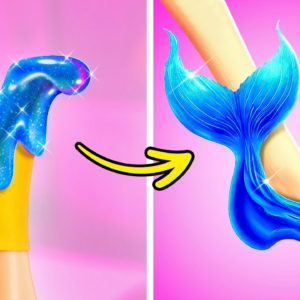 DIY Hacks How To Be a Mermaid 🧜‍♂️🧜‍♀️ DIY Mermaid Crafts and Tails For Dolls