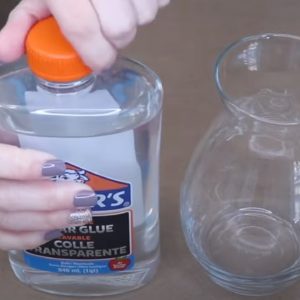 Pour Elmer's glue on your window for this breathtaking idea!