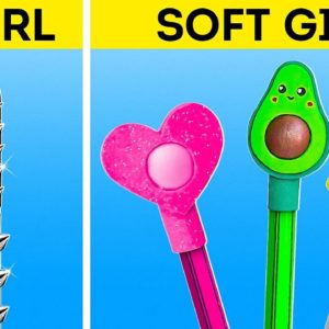 E-girl vs Soft Girl School Crafts 😈👼 Good vs Bad School Hacks