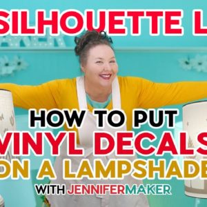 DIY Silhouette Lamp | How to Put Vinyl Decals on a Lampshade