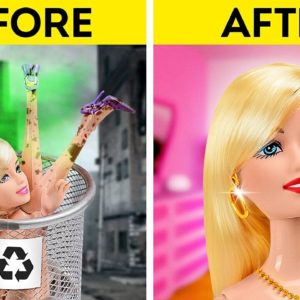 Barbie Transformation! 😍🤩 Barbie Doll Makeover Hacks And Crafts 🌈